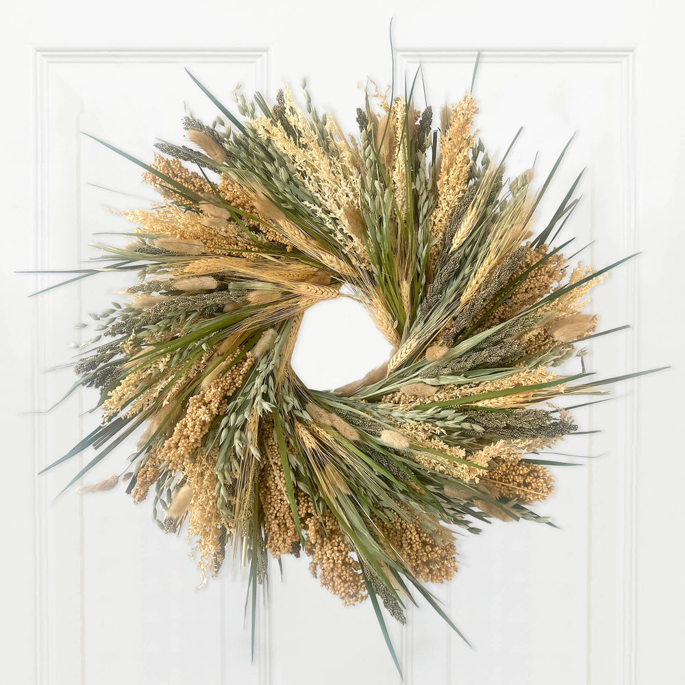 Green & Natural Grains Wreath