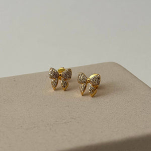 Pave Bow Studs 