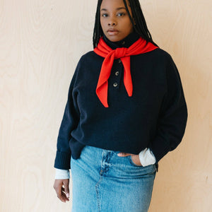 Merino Triangle Scarf in Red