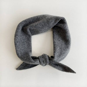 Wool Cravat Scarf - Dark Grey