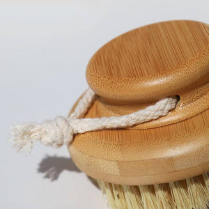 Bamboo Dry Body Brush with Natural Sisal Bristles