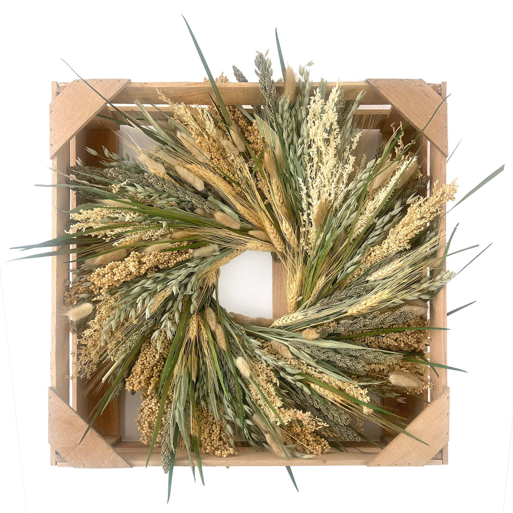 Green & Natural Grains Wreath