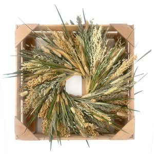 Green & Natural Grains Wreath