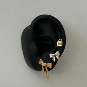 Pave Bow Studs 