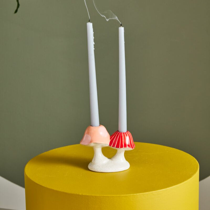 Cheerful Mushroom Candleholder