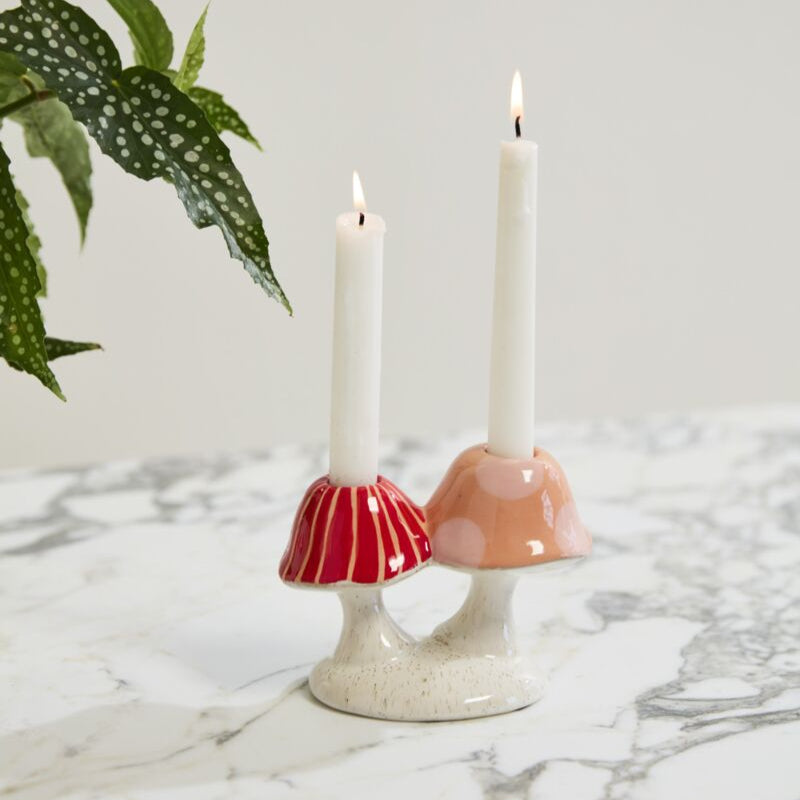 Cheerful Mushroom Candleholder