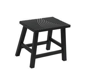 Black Wood Stool