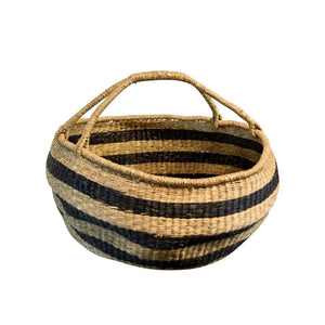 Striped Woven Basket