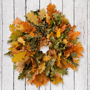 Golden & Green Harvest Oak Leaf Natural Wreath