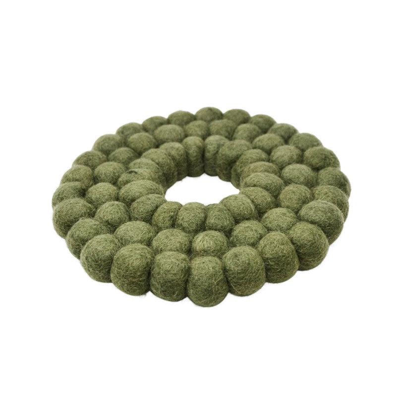 Wool Pom Pom Trivet