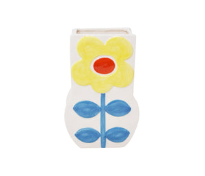 Funky Floral Flat Vase