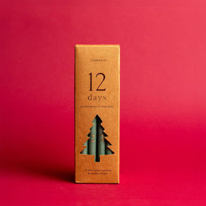 Cypress + Fir Taper 12 Days of Christmas Countdown Candle Set