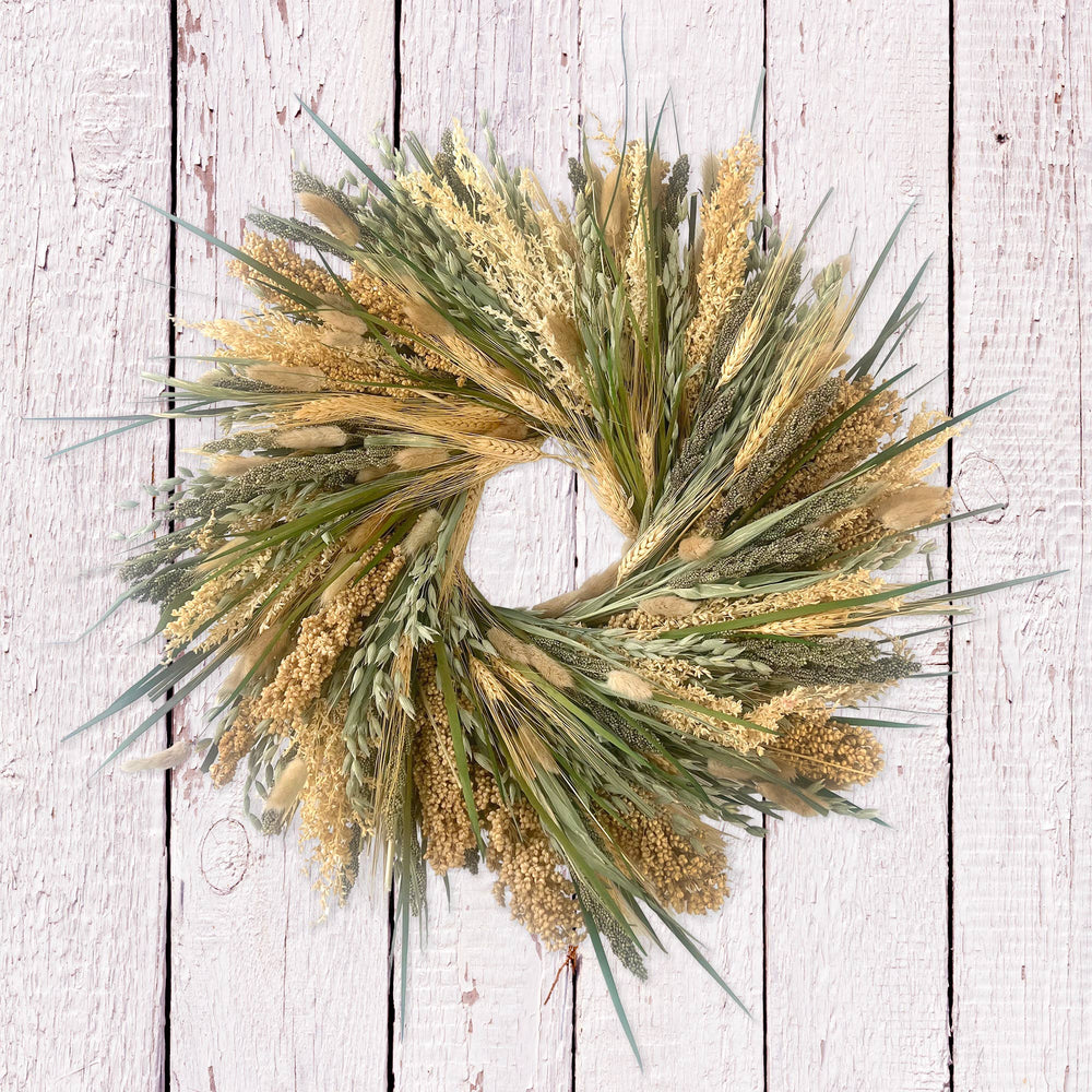 Green & Natural Grains Wreath