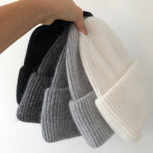 Royal Angora Beanie - Light Grey