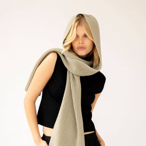 The Recycled Bottle Hooded Scarf - Arctic Grey