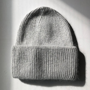 Royal Angora Beanie - Light Grey