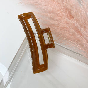 Large Gloss Claw Clip - Caramel