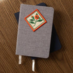 Patched Linen Notebook - SHC Bloom: Grey