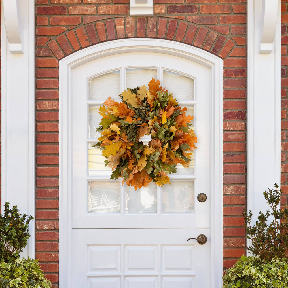 Golden & Green Harvest Oak Leaf Natural Wreath