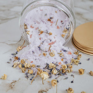 Lavender + Chamomile Bath Salt Soak • A Pleasant Thought