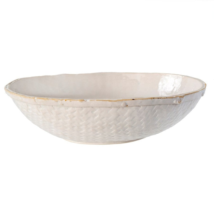 Basketweave Serving Bowl - Large