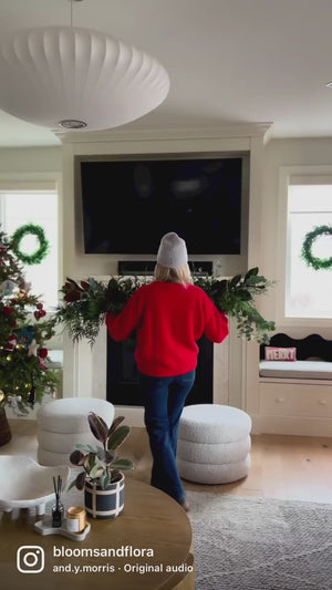 
            
                Load and play video in Gallery viewer, Festive Fireplace Mantle Arrangement - Winter Woods
            
        