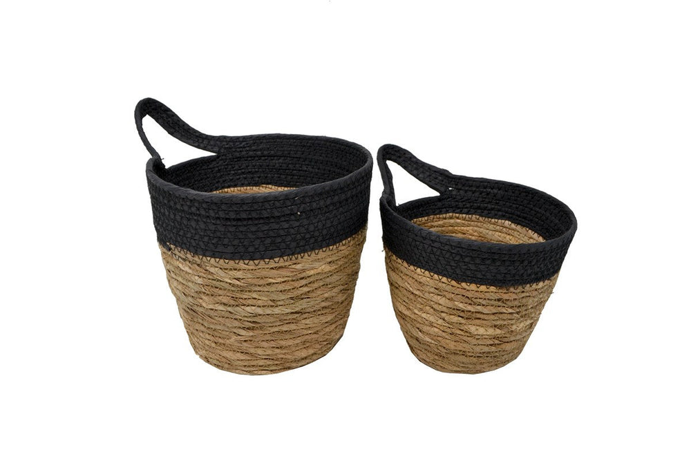 Black and Natural Rope Baskets